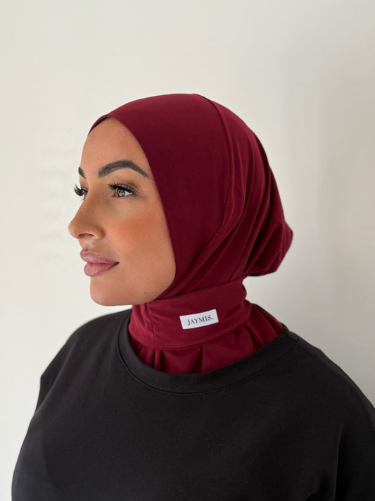 Hijab Cagoule Bordeaux Royal