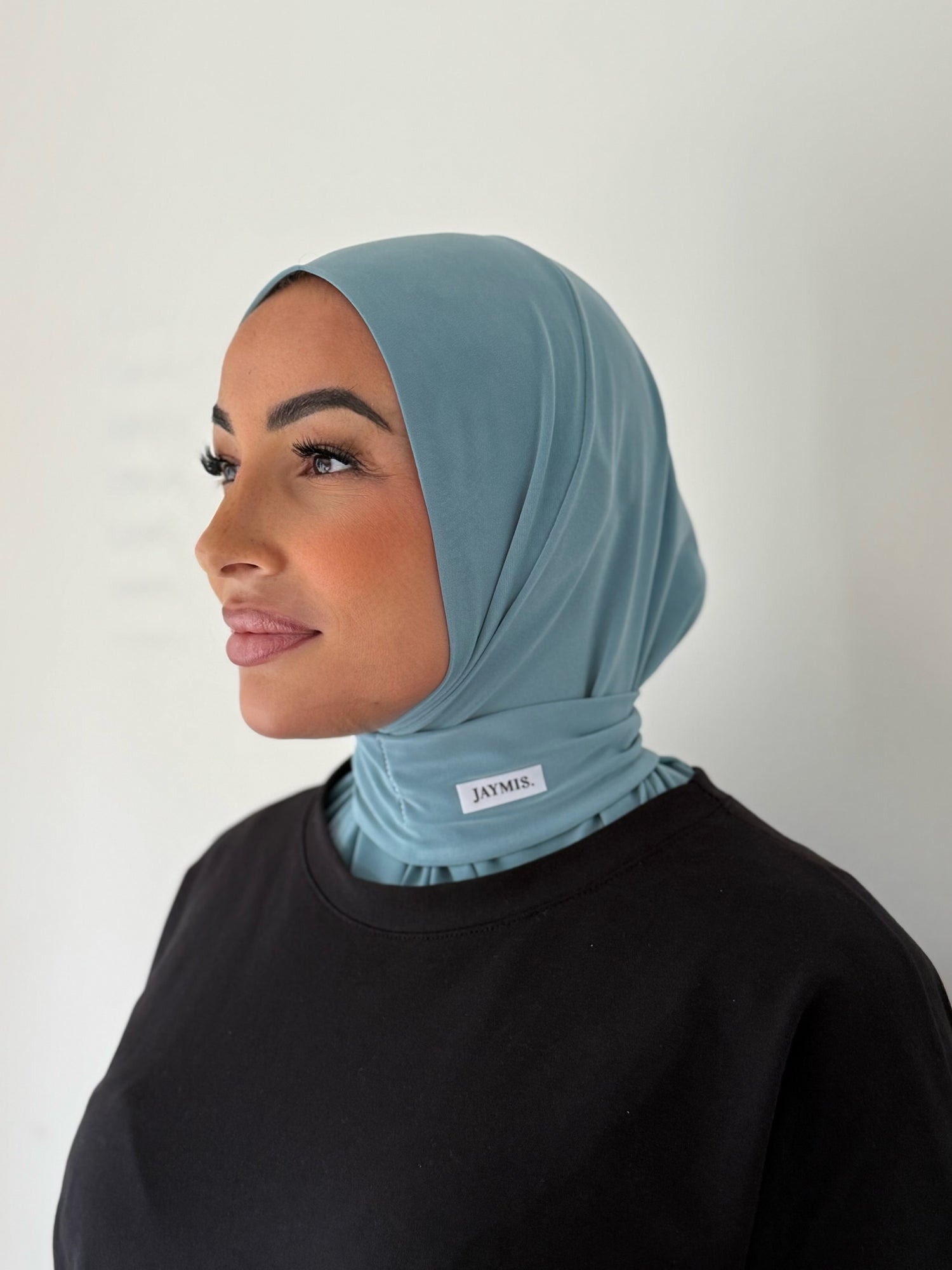 Azuurblauwe bivakmuts hijab