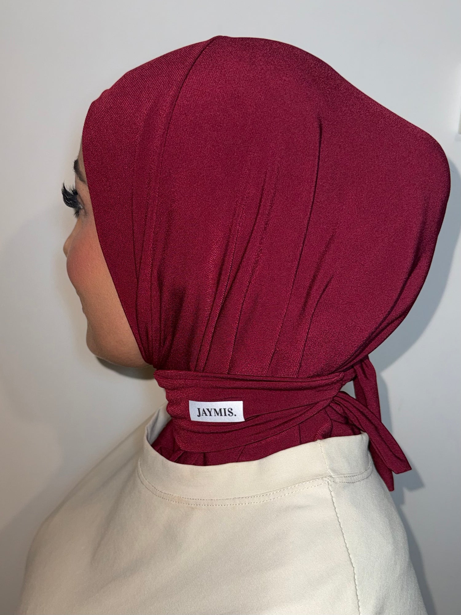 Hijab Cagoule Rouge Attache