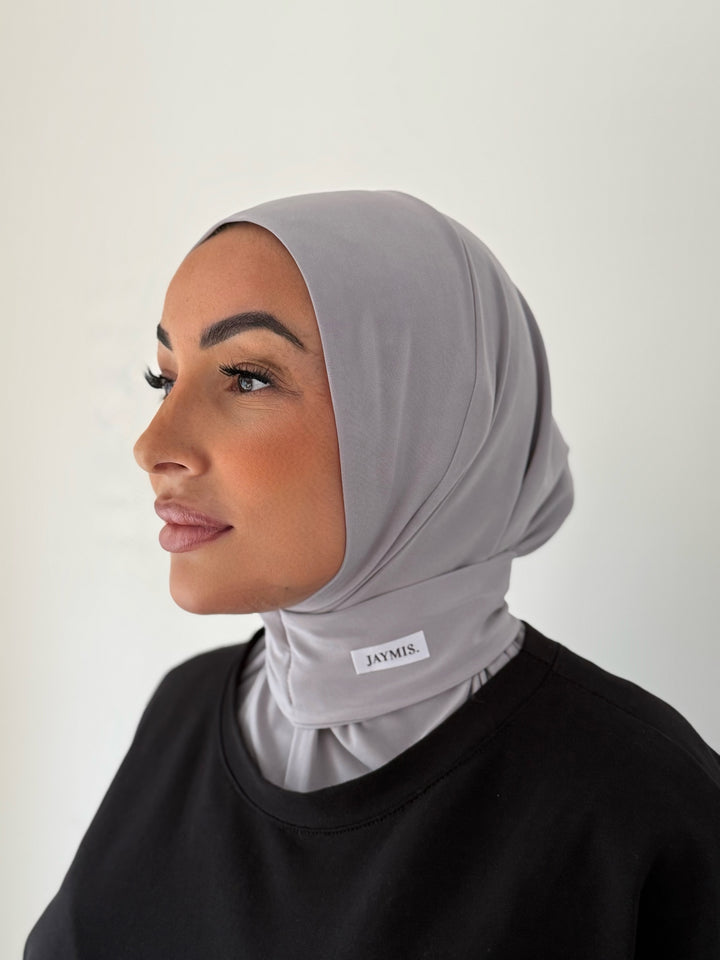 Grijze Cagoule Hijab